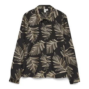 Vmgertrude L/s Shirt Wvn Btq Ga - Zwart Dessin