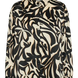 Vmvega L/s Shirt Wvn Btq Ga - Zwart Dessin