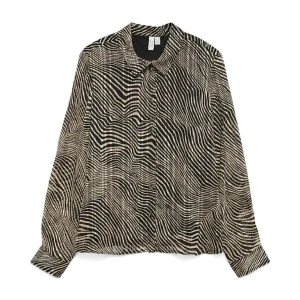 Vmgebra Gedna Ls Shirt Wvn Btq Ga - Zwart Dessin