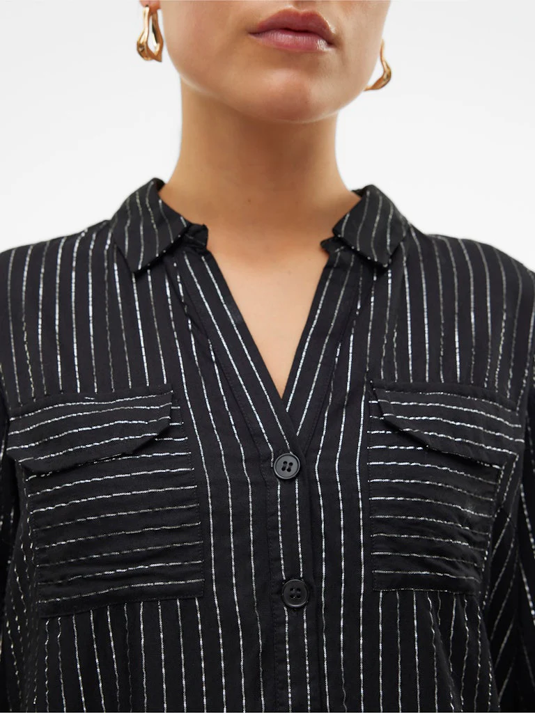 Vmbumpy Ls Glitter Shirt Wvn Ga Noos - Zwart Dessin - Afbeelding 7