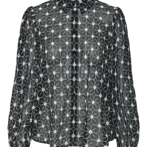 Vmruth L/s Shirt Wvn Btq - Zwart Dessin