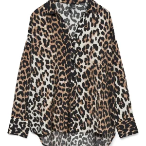 Vmjosie Ls Oversize Shirt Wvn Ga - Zwart Dessin