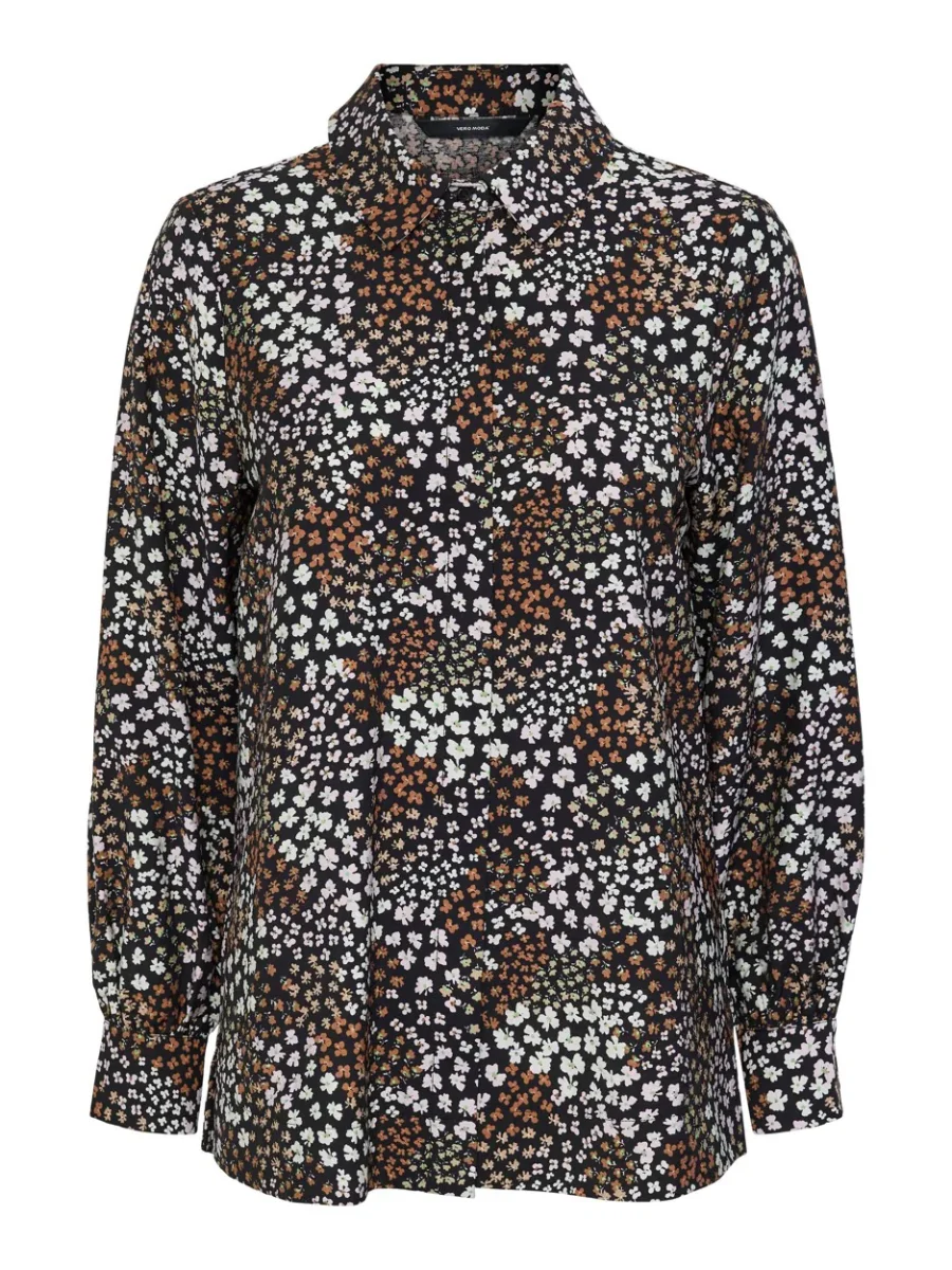Vmanea Ls Shirt Wvn - Zwart Dessin