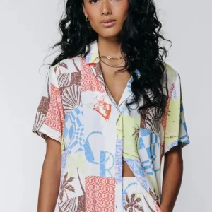 Vendy Patch Woprk Resort Blouse - Multicolor