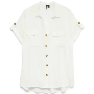 Vmbumpy S/s Shirt Wvn Ga Noos - Wit
