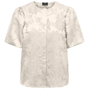 Jdyelina Ss Jaquard Top - Ecru