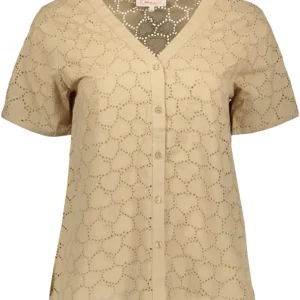 Onlkally Heart Ss Shirt Wvn Cs - Zand