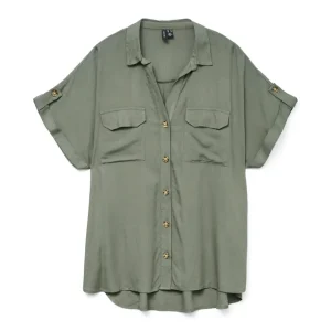 Vmbumpy Ss Shirt Wvn Ga Noos - Olijf