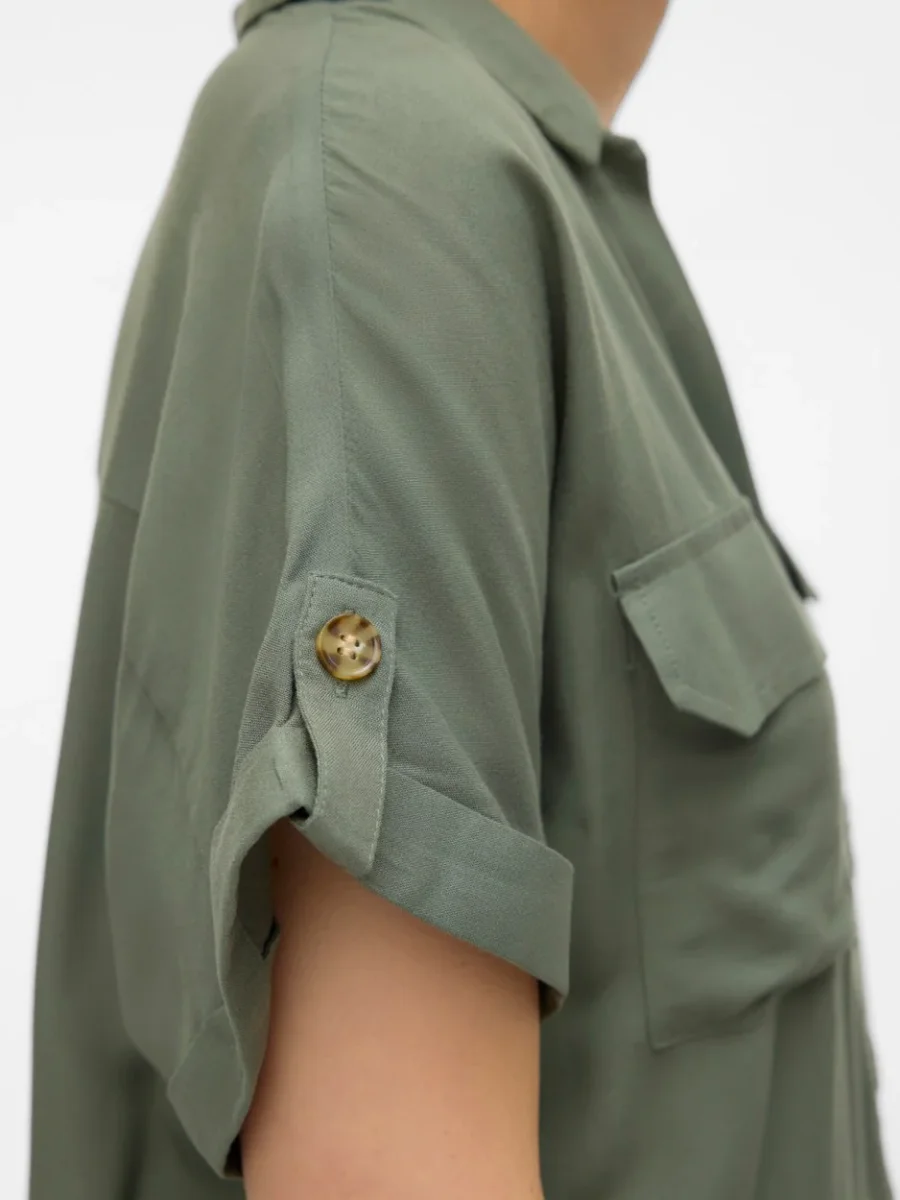 Vmbumpy Ss Shirt Wvn Ga Noos - Olijf - Afbeelding 4