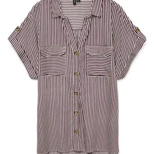 Vmbumpy S/s Shirt Wvn Ga Noos - Wit Dessin