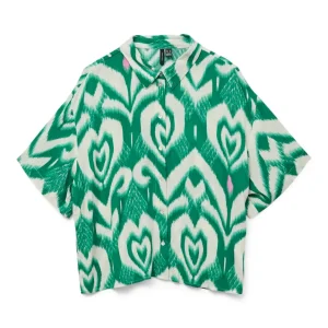 Vmmenny S/s Shirt Wvn Ga - Groen Dessin