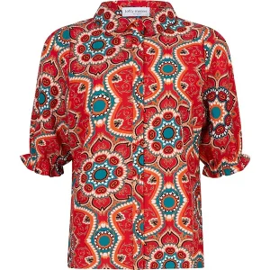 Blouse Odi - Rood Dessin