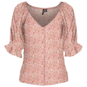 Vmrani 2/4 Shirt Wvn Lcs - Roze Dessin