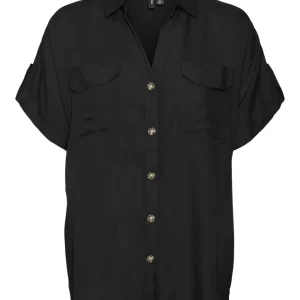 Vmbumpy S/s Shirt Wvn Ga Noos - Zwart