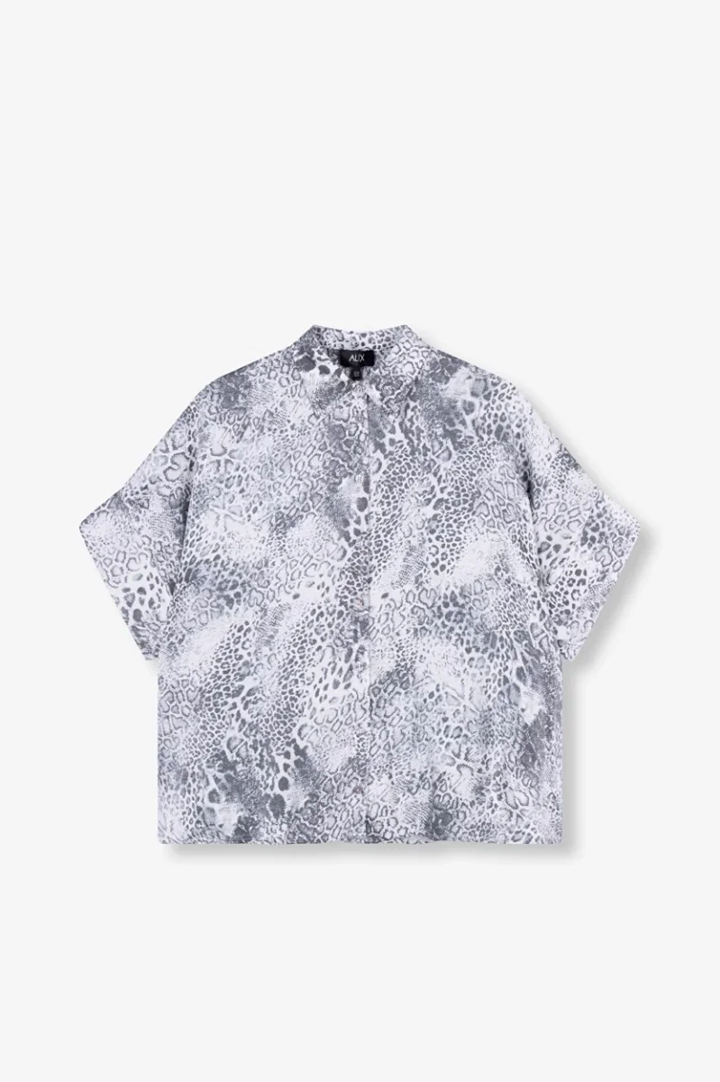 Animal Overzised Blouse - Grijs Dessin - Afbeelding 2