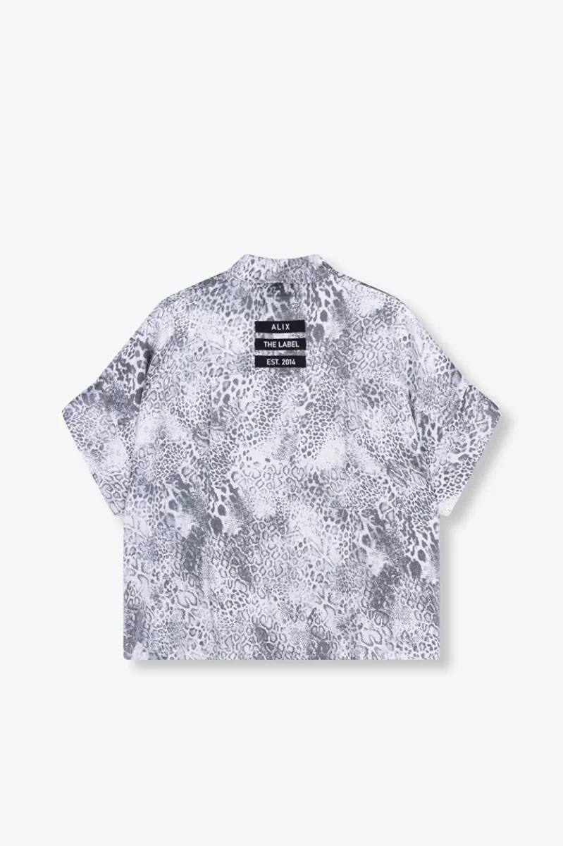 Animal Overzised Blouse - Grijs Dessin - Afbeelding 3