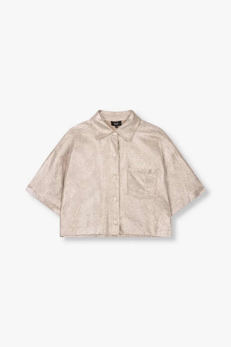 Foilke Cropped Blouse - Zilverkleurig - Afbeelding 2