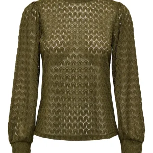 Jdyavery L/s Lace Top Jrs Noos - Army
