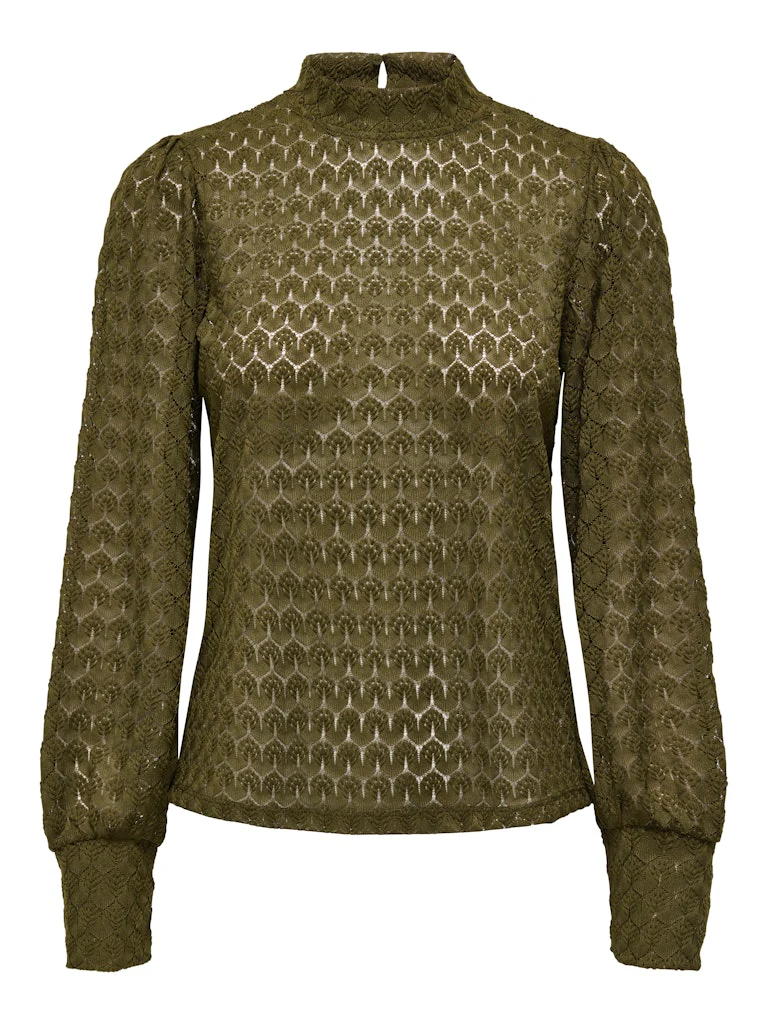 Jdyavery L/s Lace Top Jrs Noos - Army - Afbeelding 2