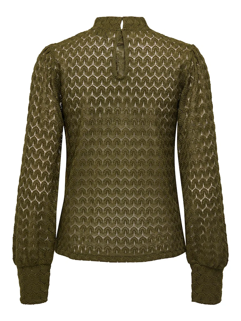 Jdyavery L/s Lace Top Jrs Noos - Army - Afbeelding 3