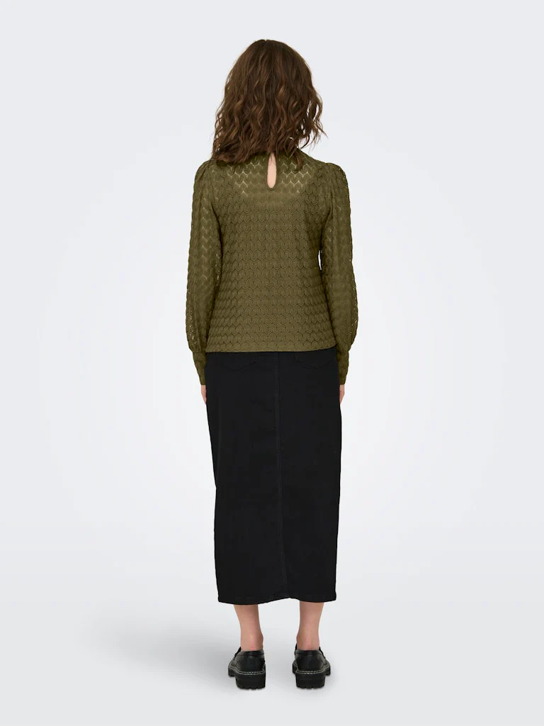 Jdyavery L/s Lace Top Jrs Noos - Army - Afbeelding 5