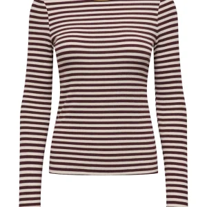 Onlelene L/s Fitted Top Jrs - Rood Dessin