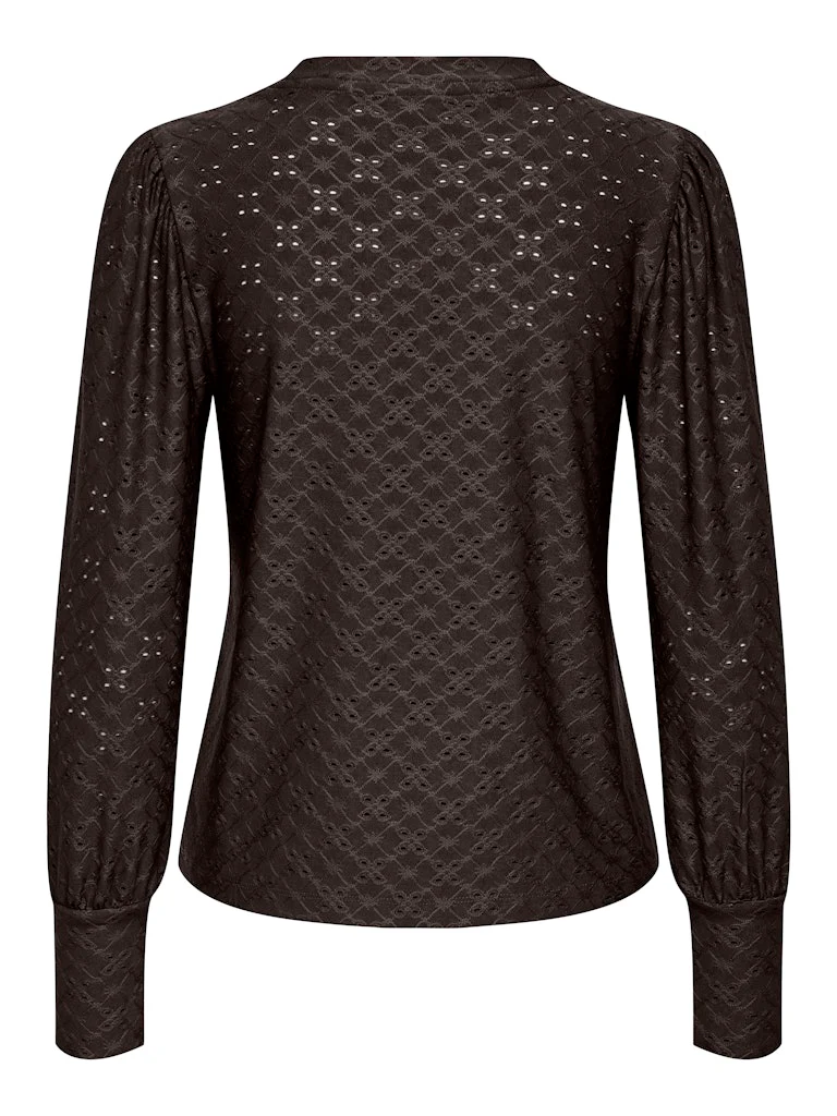 Jdycathinka L/s Bellsleeve Top Jrs Noos - Bruin - Afbeelding 3