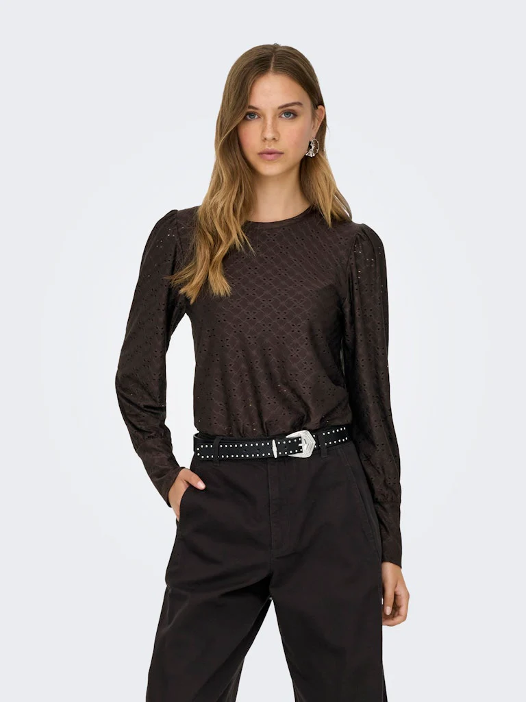 Jdycathinka L/s Bellsleeve Top Jrs Noos - Bruin - Afbeelding 5