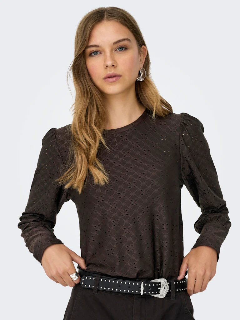 Jdycathinka L/s Bellsleeve Top Jrs Noos - Bruin - Afbeelding 7