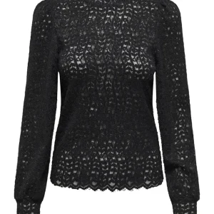 Onlsvea L/s Mockneck Top Cs Jrs - Zwart