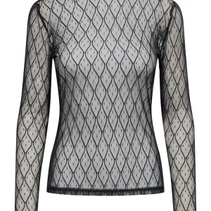 Onlsalina L/s Lace Top Jrs - Zwart