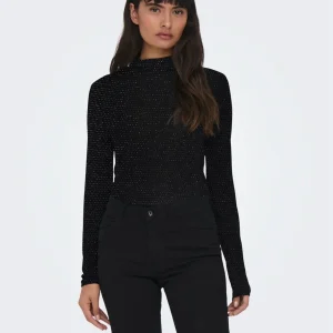 Onlclara L/s Rollneck Jrs - Zwart