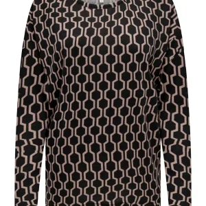 Onlana L/s Aop Top Jrs Noos - Zwart Dessin