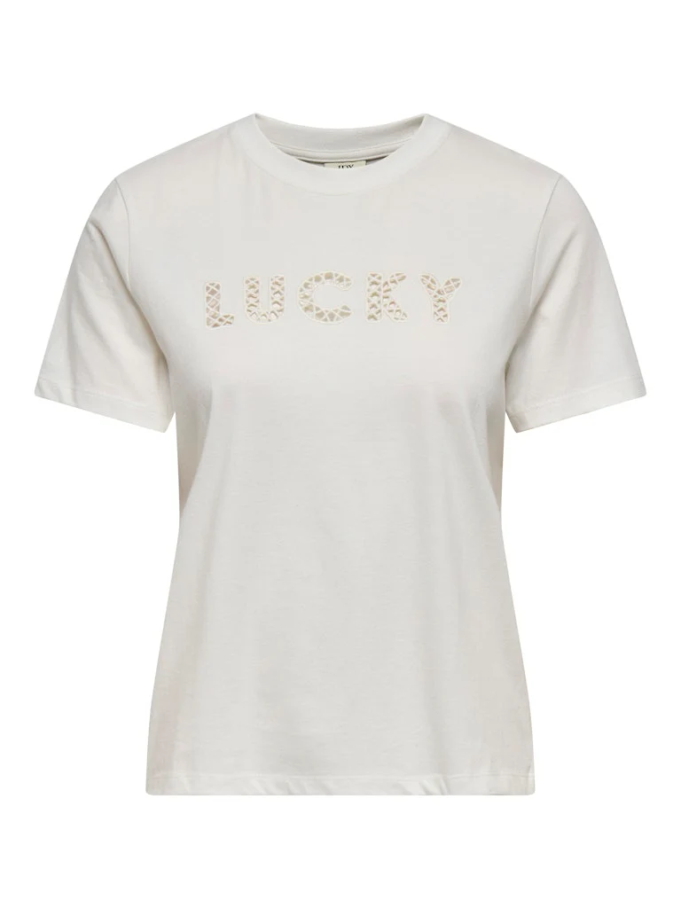 Jdyselma Ss Open Emb Top - Off-white - Afbeelding 2