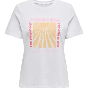 Onlhenny Life Reg S/s Top Box Jrs - Off-white