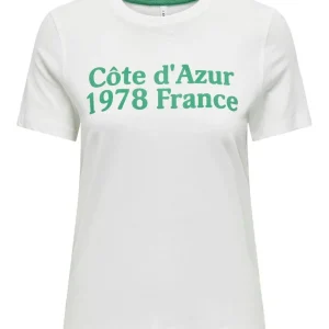 Onlsinna Life Reg S/s France Top Bo - Off-white