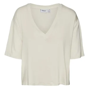 Vmerna 2/4 Deep V-neck Top Vma - Beige