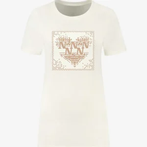 Graphic Heart T-shirt - Beige