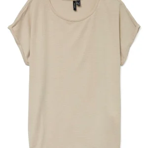 Vmlava Glitter Ss Top Stripe Ga Jrs - Zand Dessin