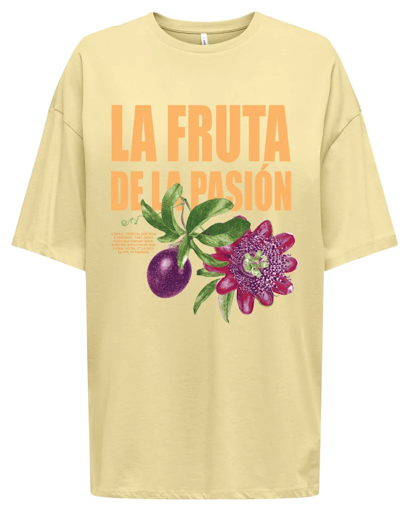 Onlrosie Ss Oversize Tee - Licht Geel - Afbeelding 2