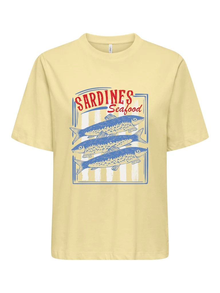 Onltrudy Ss Boxy Tee - Licht Geel - Afbeelding 2