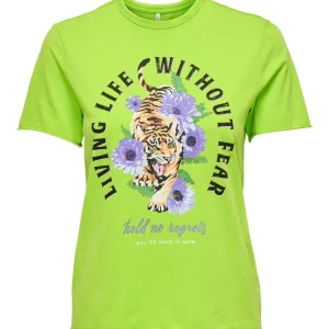 Onllucy Reg S/s Tiger Top Box Jrs - Lime