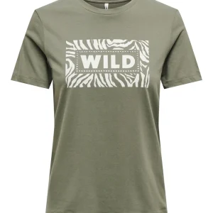 Onlsheryl Reg Ss Wild Top - Army