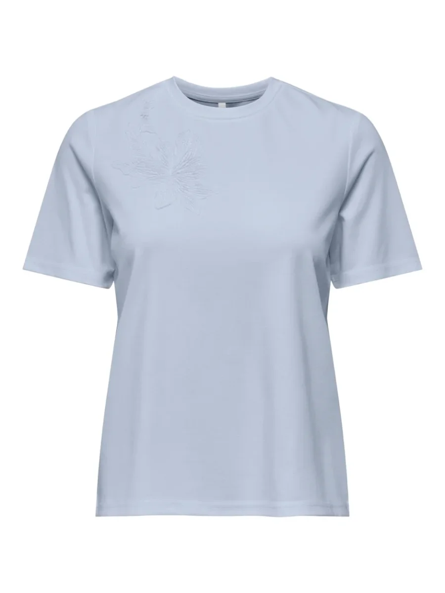 Onlsophia S/s Embroidery T-shirt Box Jrs - Lichtblauw