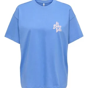 Onlvivvi Life S/s Lovely Top Jrs - Lichtblauw