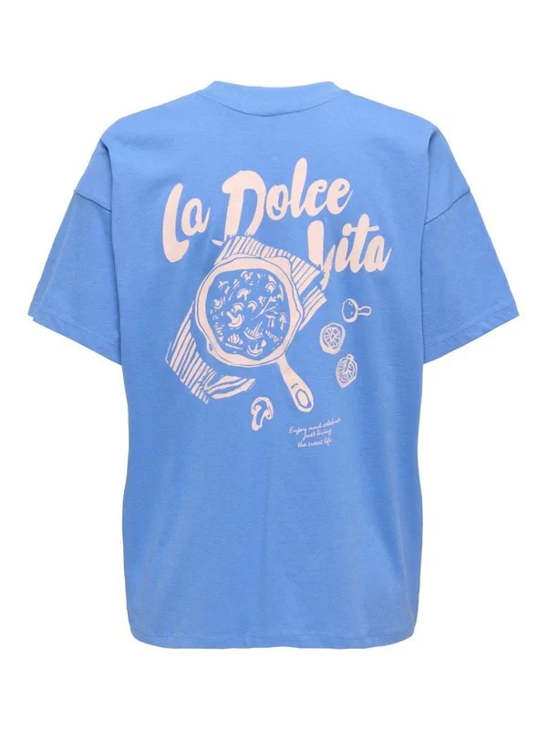 Onlvivvi Life S/s Lovely Top Jrs - Lichtblauw - Afbeelding 3