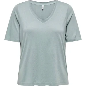 Onlelise S/s V-neck Top Jrs Noos - Lichtblauw