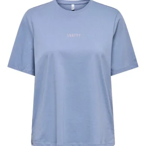 Onlmoody Life S/s Word Top Box Jrs - Rafblauw