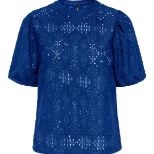 Onlluz S/s Puff Sleeve Top Jrs - Kobalt