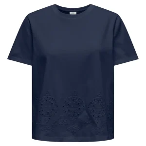 Jdycif Ss Broderie Anglaise Top - Navy